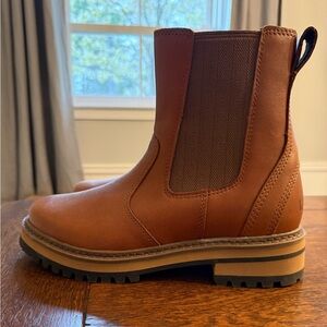 Brown Leather Chelsea Boots-NWOT